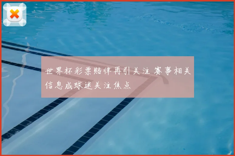 世界杯彩票赔律再引关注 赛事相关信息成球迷关注焦点